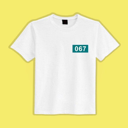 CHIC SHOP 插畫設計館 067 姜曉 魷魚遊戲 文字T 白T 惡搞 衣服 T恤 團服 童裝 短袖