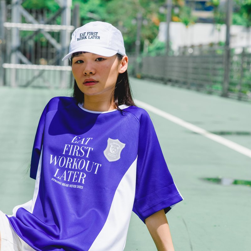 先吃再運動 (藍色) - 夜光運動衫 - 中性衛衣/T 恤 - 其他材質 藍色