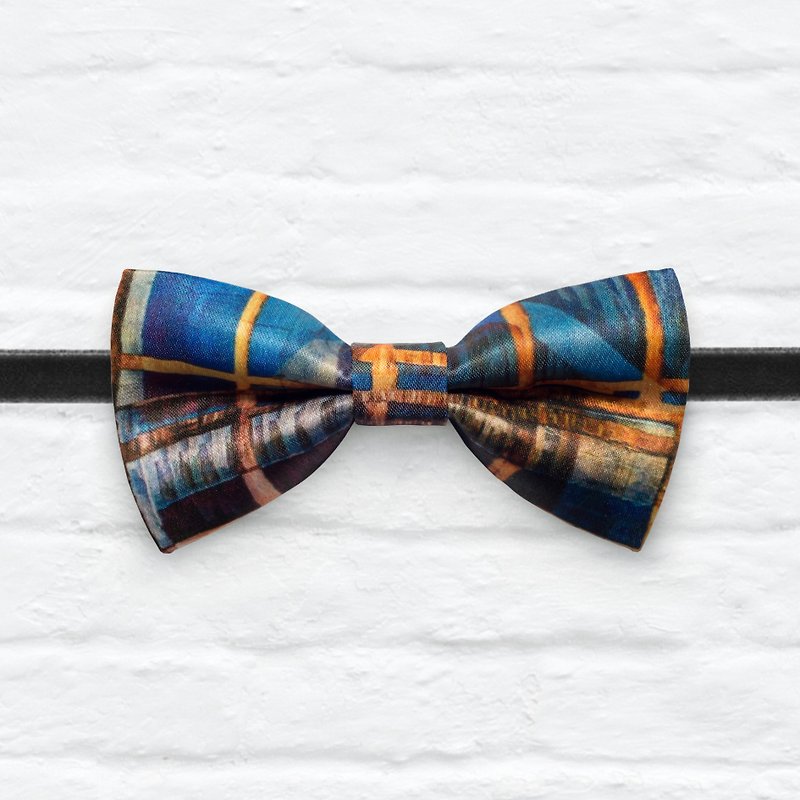 Style 0277 Modern Boys Bowtie, Toddler Bowtie Toddler Bow tie, Groomsmen bow tie, Pre Tied and Adjustable Novioshk - Chokers - Polyester Blue