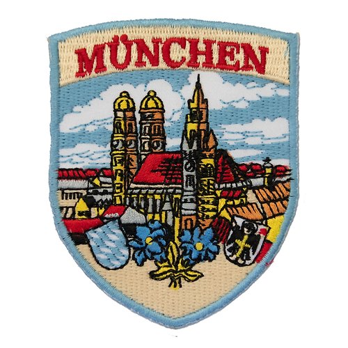 A-ONE 外套背包DIY刺繡補丁 德國 慕尼黑 地標獨特刺繡 幟刺繡徽章 布貼