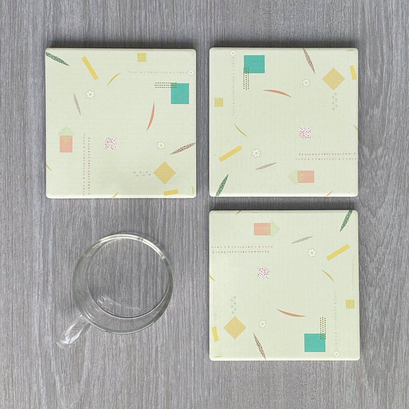 【CHICHI HOME 4入9折】暖風徐徐 陶瓷吸水杯墊/ins清新簡約 - 杯墊 - 陶 