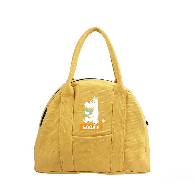 Moomin嚕嚕米授權-半月形手提包(黃),AE02 - 手袋/手提袋 - 棉．麻 白色