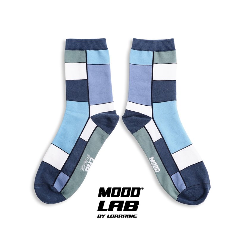 MOODLABBYLORRAINE | BLUE POGAJI 襪子 - 襪子 - 棉．麻 藍色