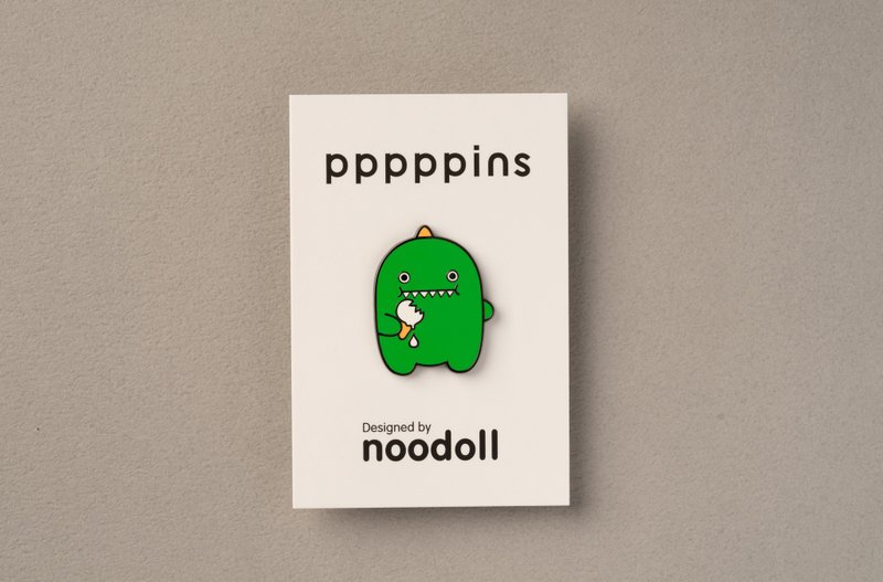 pppppins x Noodoll Ricedino Enamel Pin - เข็มกลัด - โลหะ สีเขียว