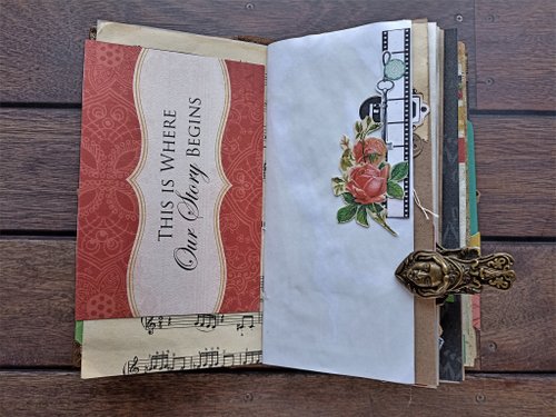 Vintage treasure junk journal handmade Vintage things notebook