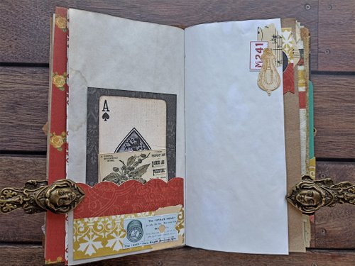 Vintage treasure junk journal handmade Vintage things notebook