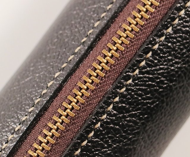 Pencil Case Small - Black Classic Leather
