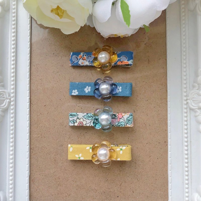 透明感小花兒童寶寶嬰兒髮夾瀏海夾髮飾組-組合4 - 嬰兒手鍊/飾品 - 其他材質 藍色