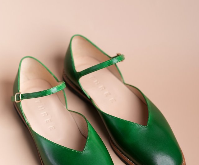 Emerald green flats online