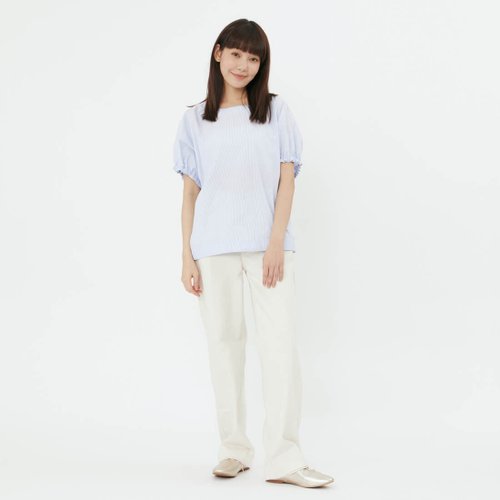 Grace Tシャツ トップス 無地スタイル コットン ブロードストラップ袖