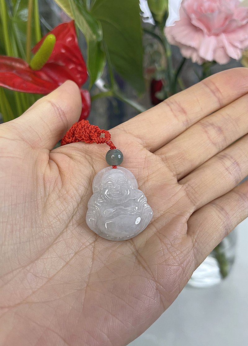 Natural Burmese Jade Buddha Pendant - Necklaces - Gemstone 