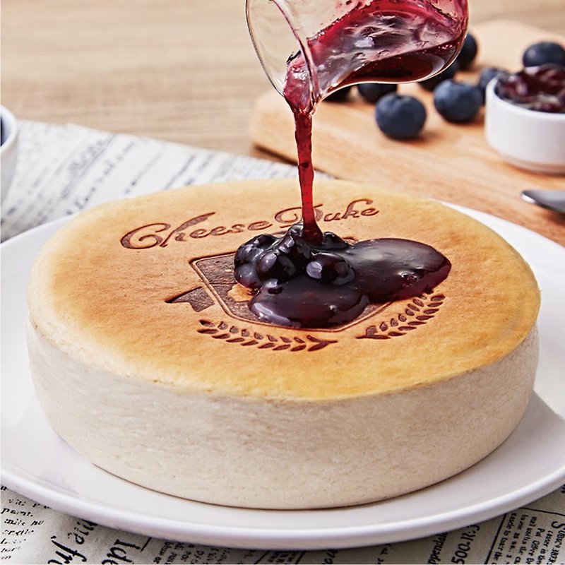 【デュークチーズ】ノーザンブルーベリーチーズケーキ 6インチ - ケーキ・デザート - その他の素材 透明