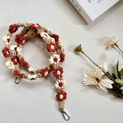 A long string of small flowers-Holland/woven mobile phone lanyard/strap