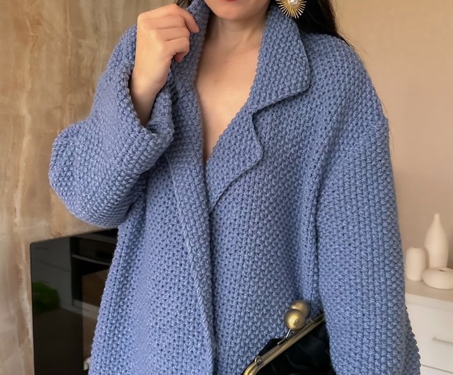 イタリア製 ロング ステンカラーコート ネイビー ベルト付き ネイビー ベルト付きロングコート
