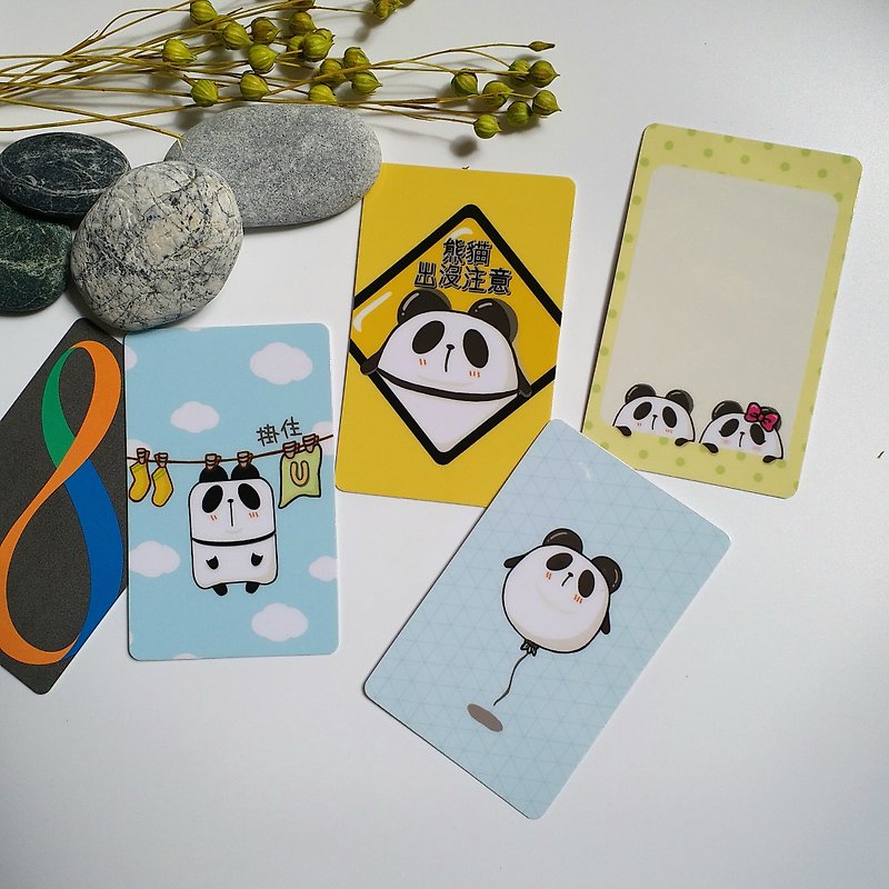 Hong Kong original design [Panda Crystal Card] Octopus card paste | - Cards & Postcards - Other Materials Multicolor