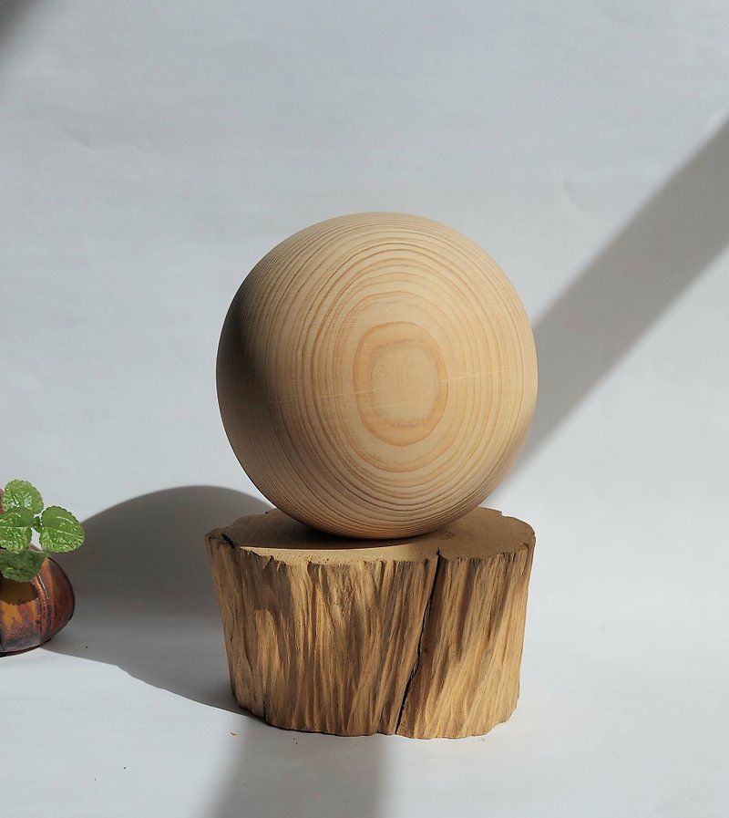 【Hinoki Planet_Including Cypress Base】Taiwanese Cypress Home/Office/Lucky and Wealth Decoration/Wooden - ของวางตกแต่ง - ไม้ 
