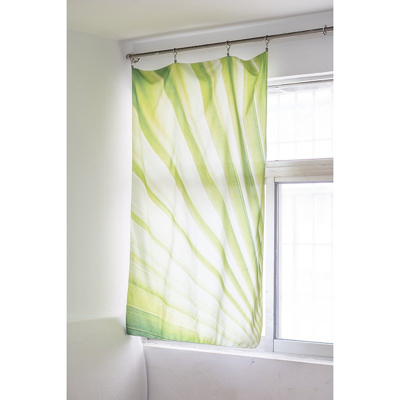 Green leaf vein hanging fabric drapery sofa coverings curtains door curtains - Doorway Curtains & Door Signs - Polyester Green