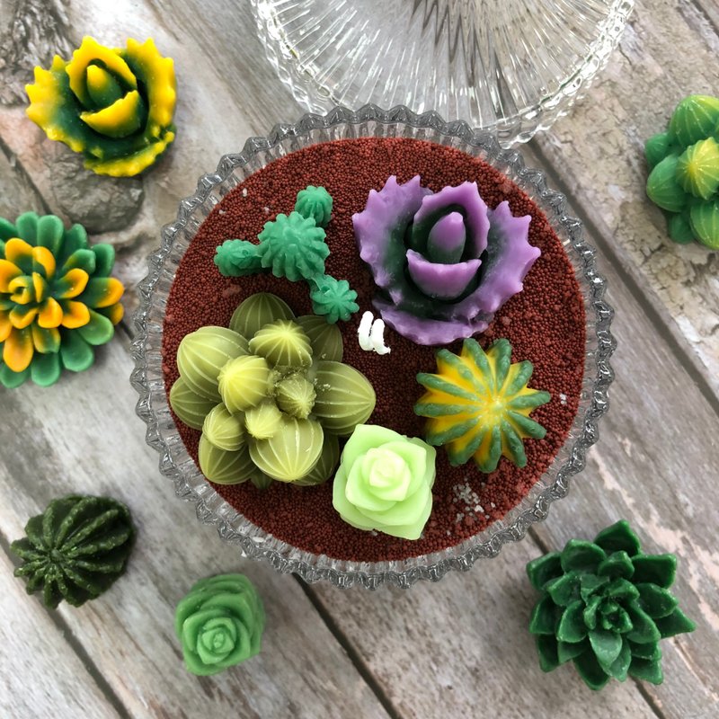 Succulent Candle Workshop - เทียน/เทียนหอม - ขี้ผึ้ง 