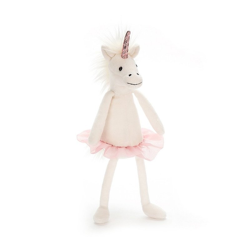Jellycat Dancing Darcey Unicorn 23cm - ตุ๊กตา - ผ้าฝ้าย/ผ้าลินิน ขาว