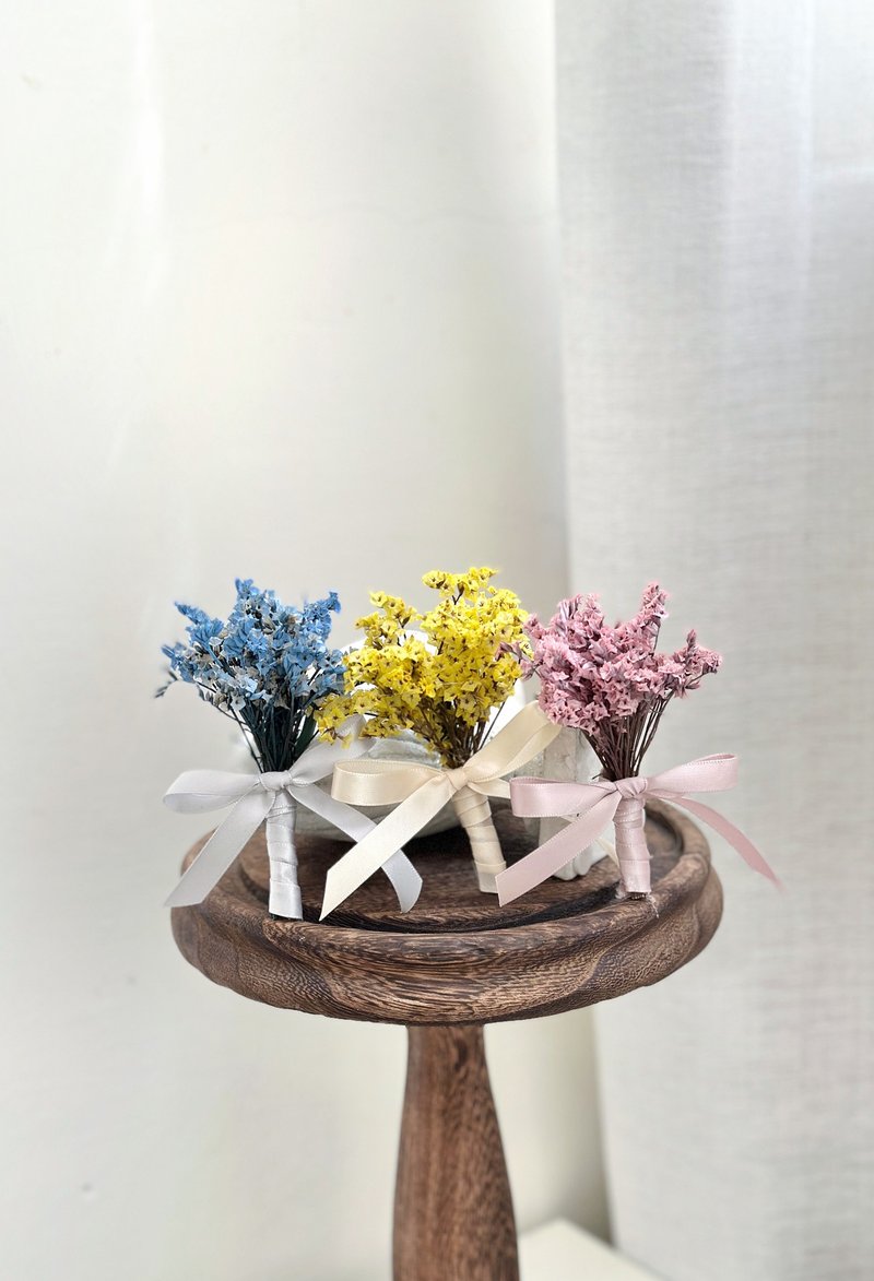 水晶花胸花 伴郎胸花 招待胸花 花童胸花 乾燥花 永生花 胸花 - 胸花/手腕花 - 植物．花 