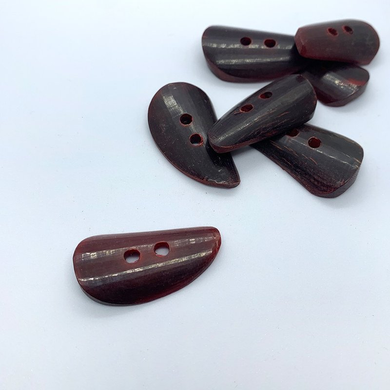 Hana Mokuba – 天然手工半月形牛骨鈕 (一包) - 其他 - 其他材質 