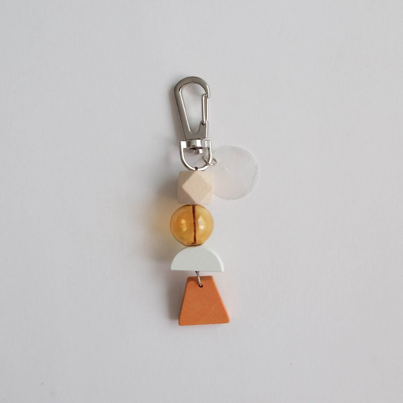 Wood beads keychain (Sun beam) - 吊飾 - 木頭 