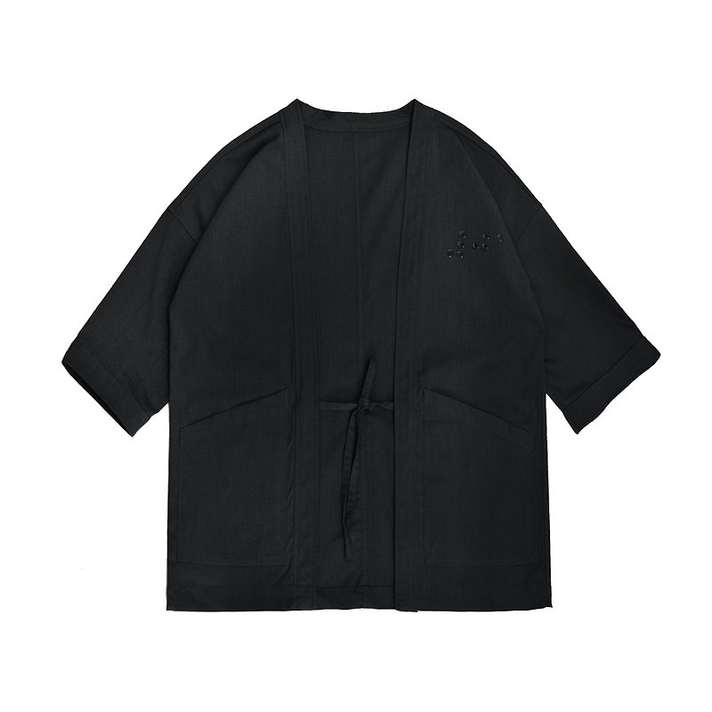 oqLiq - Project 01 - Braille Noragi XL - Men's Coats & Jackets - Polyester Black