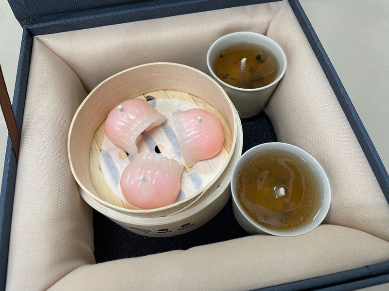 (禮盒裝)點心蠟燭系列 - 蝦餃蠟燭 禮物 手信 香港 - 香氛蠟燭/燭台 - 蠟 