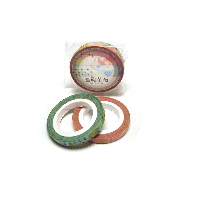 [Slim] base fabric paper tape [Pack] - Washi Tape - Paper Multicolor