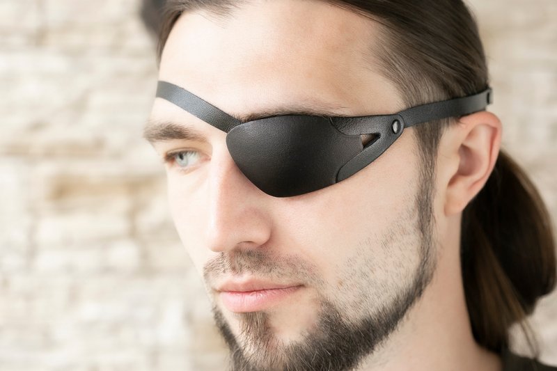 New Leather Eye Patch | Eye Patch | Slim Eye Patch | Eyepatch - Eye Masks - Genuine Leather 