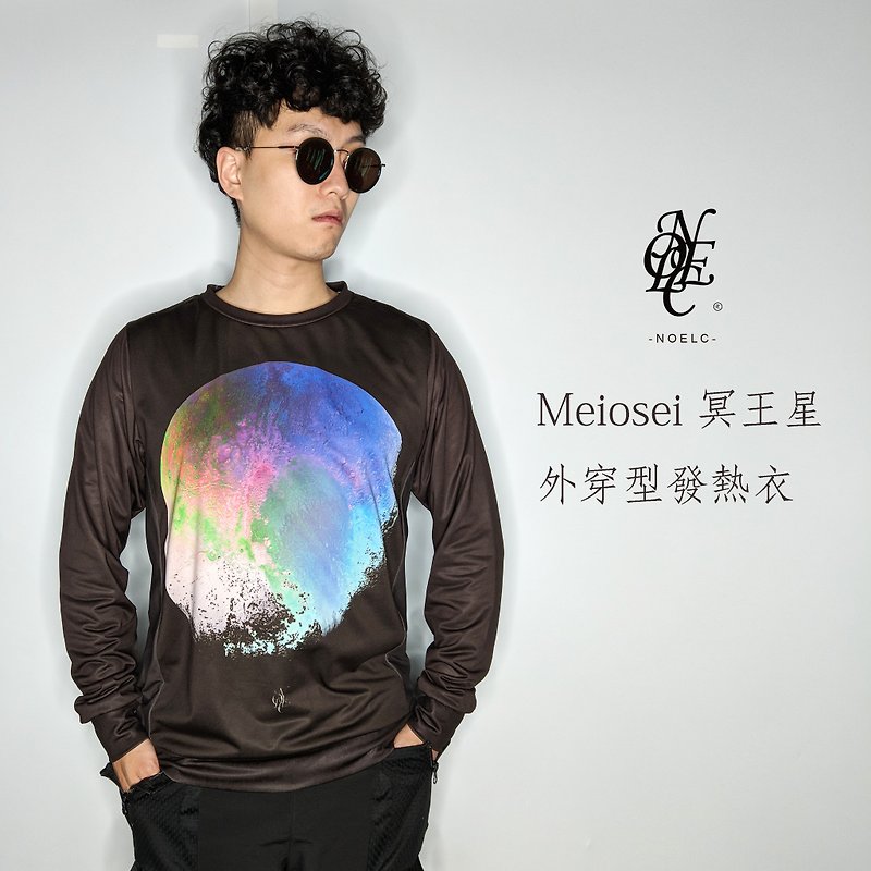 Meiosei 冥王星 潮流衛衣發熱衣 - T 恤 - 聚酯纖維 黑色