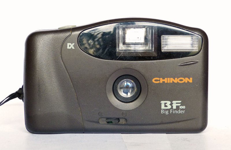 Chinon BF100 Big Finder point&shoot compact film camera 35mm with strap - 相機/拍立得/底片相機 - 塑膠 黑色