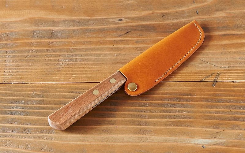 Tararasu knife exclusive use leather case - เครื่องครัว - หนังแท้ สีนำ้ตาล