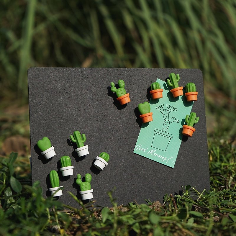 QUALY 仙人掌磁鐵(6入) - 磁石貼/磁鐵 - 塑膠 綠色