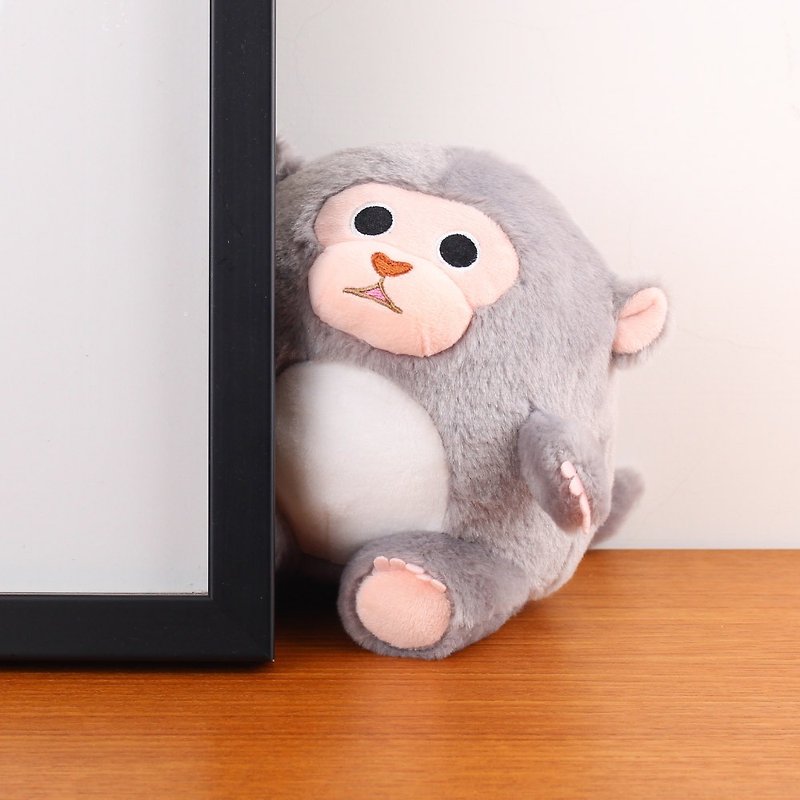 【Tamping animals】Taiwan macaque doll - Stuffed Dolls & Figurines - Polyester Gray
