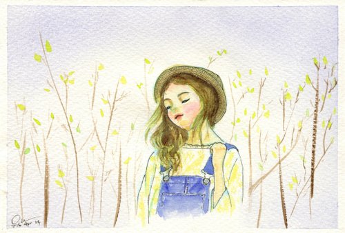 Watercolor-like face painting Customized gift card design Portrait painting  - Shop goodyeostudio Cards & Postcards - Pinkoi