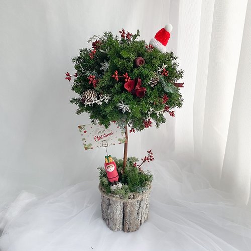 VAVA Flower | 花逸品 永生聖誕花球樹 / 乾燥花材 / 聖誕限定花球樹 聖誕花禮 節慶布置