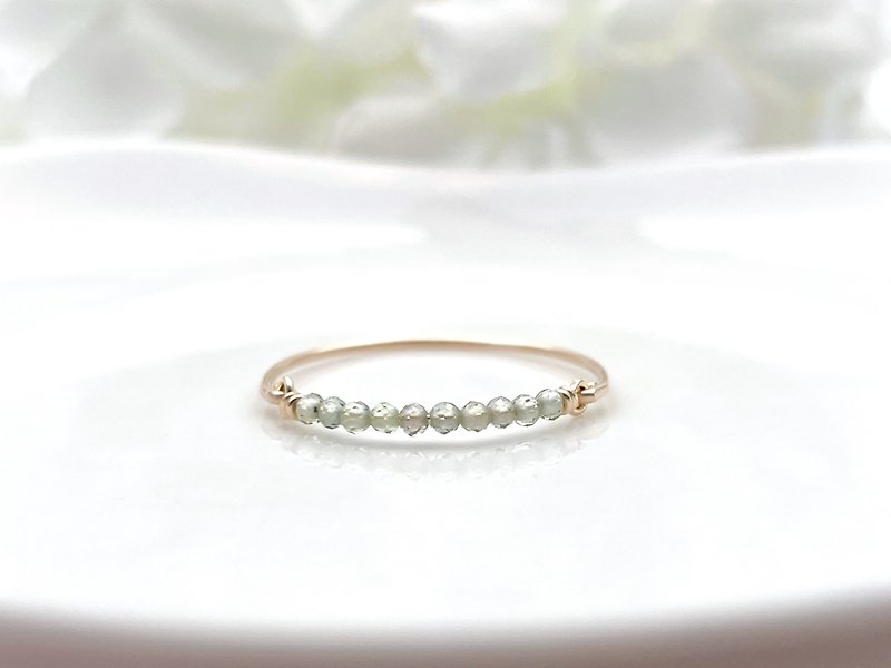 グリーンサファイアのワイヤーリング - 戒指 - 寶石 綠色