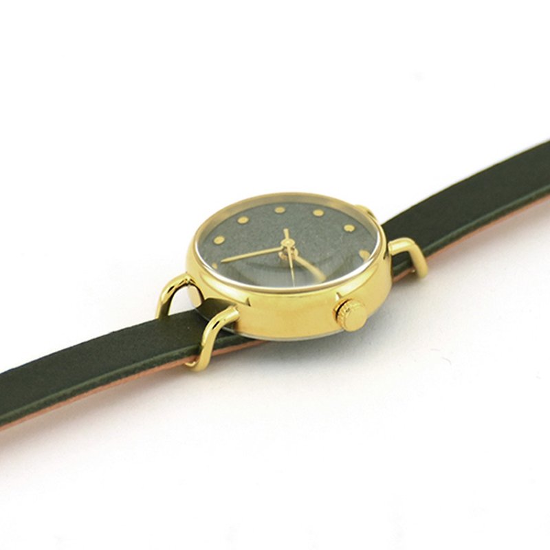 Iwatsuba || - Women's Watches - Genuine Leather Green