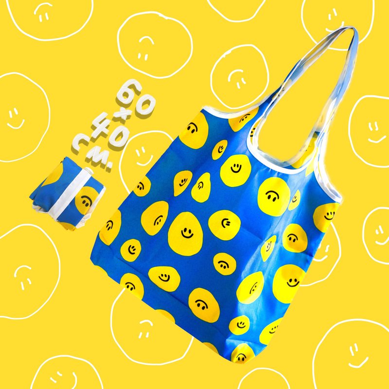 SMILEY FOLDABLE BAG - 其他 - 其他材質 藍色
