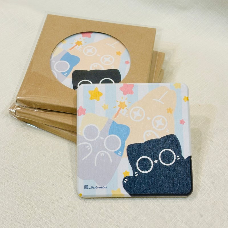 【U霊猫】U霊猫 珪藻土コースター - コースター - その他の素材 