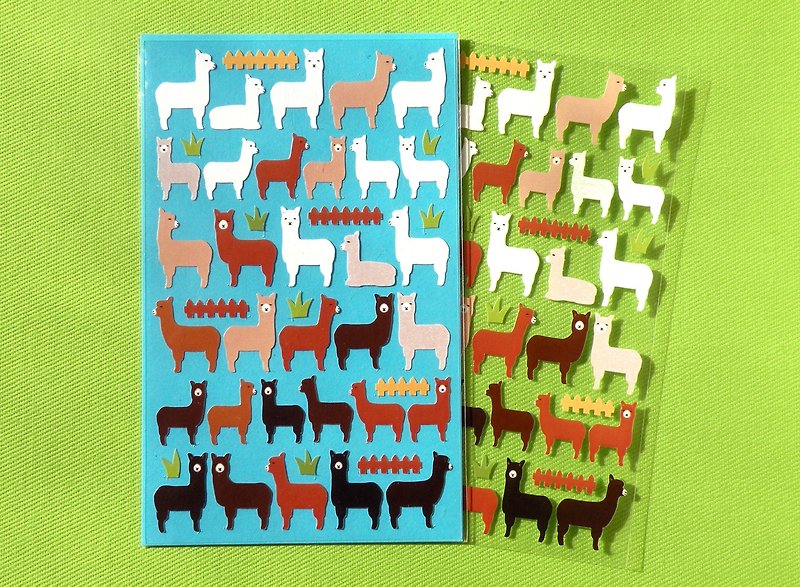 Alpaca Stickers - สติกเกอร์ - วัสดุกันนำ้ ขาว