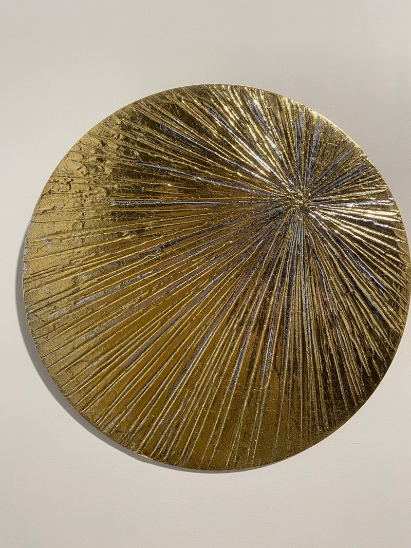 Golden round painting, Pan on the wall, Golden State painting - 海報/掛畫/掛布 - 其他材質 金色