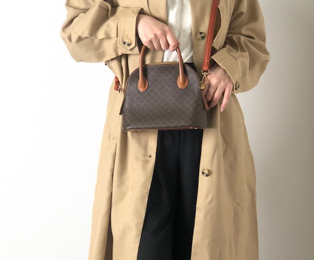 日本直送 名牌中古包 】CELINE セリーヌ マカダム ミニバッグ 2way ハンドバッグ ブラウン PVCレザー vintage 6mtkif -  ショップ VintageShop solo ショルダーバッグ - Pinkoi