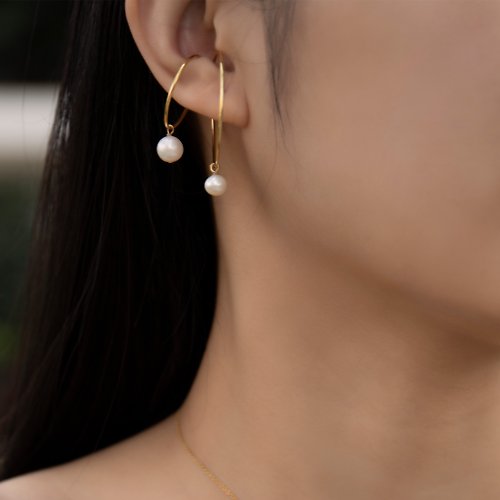 Olivia Yao Jewellery 愛奧尼珍珠中型耳窩夾 Pollio Earcuff 戒指可戴