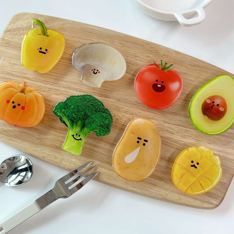 Fruit vegetable grip smartphone acrylic smart tok - อุปกรณ์เสริมอื่น ๆ - อะคริลิค สีเหลือง