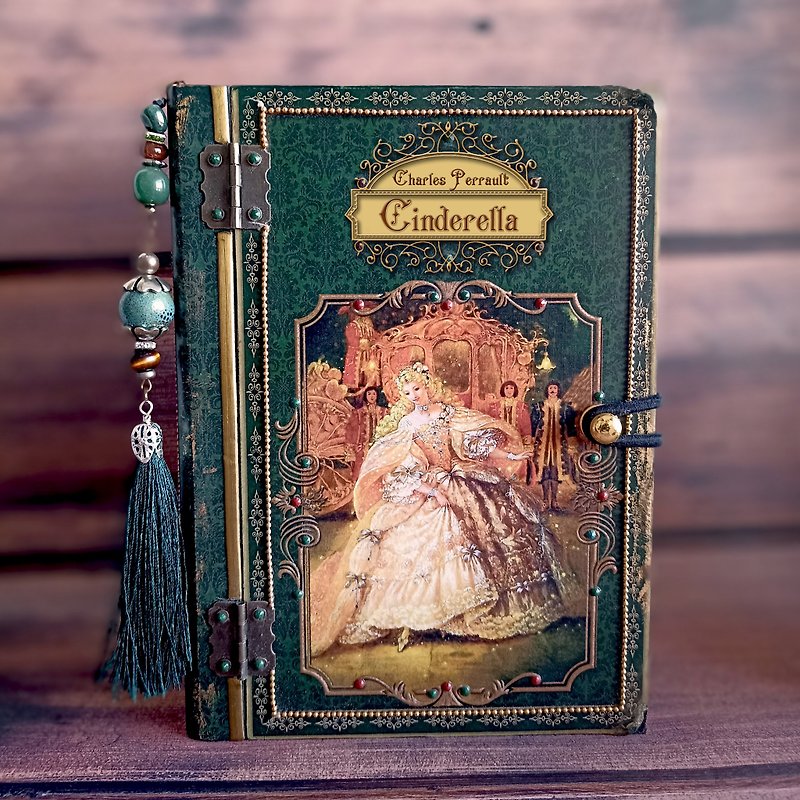 Vintage Book box,gift box,Cinderella's box,Tarot box,Jewelry box, jewel case - Storage - Wood Green