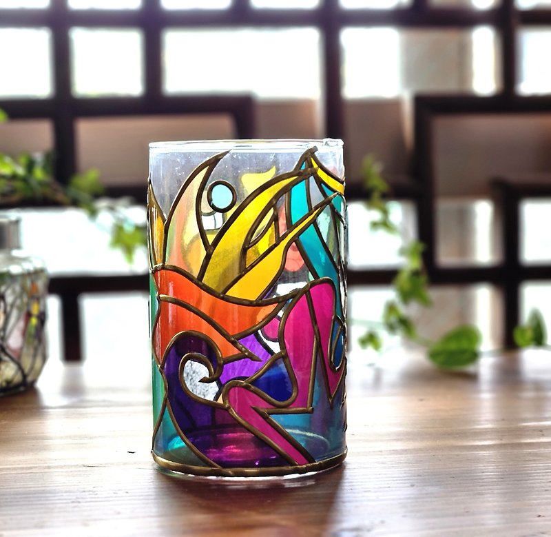 琉球やんばる  グラスアート花瓶 - 照明・ランプ - ガラス 多色