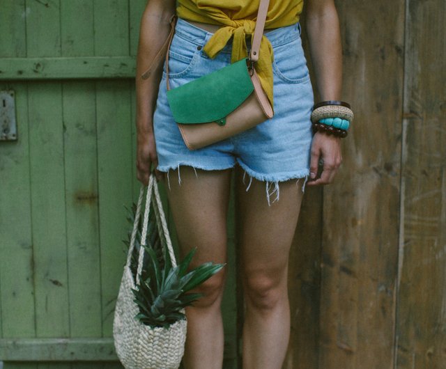 グリーンサンダル、サマーレザーサンダル、レディースサンダル