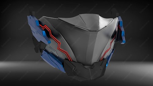 SeberdrA Digital 3D model of Cyborg Mask V4 for 3D print